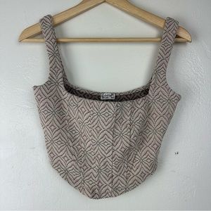 Free People Intimately Ivory Comb Crop Bustier XSmall